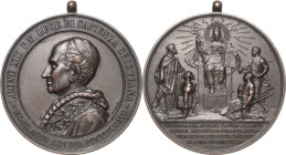 Italien-Kirchenstaat/Vatikanstadt
Leo XIII. 1878-1903 Bronzemedaille 1902. Das Evangelium. Brustbild nach links / Religio thront mti Evangelium von v...