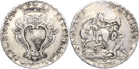 Italien-Lucca
Republik 1/2 Scudo 1736. Hl. Martin Montagano 238 CNI 785 Bellesia 42 Sehr schön