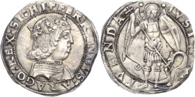 Italien-Neapel
Ferdinand I. von Aragon 1458-1494 Coronato o.J. Neapel Erzengel Michael. IVSTA TVENDA (= Die gerechten Dinge müssen bewahrt werden) Fa...