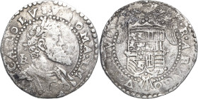 Italien-Neapel
Karl V. von Spanien, König von Neapel 1516-1554 1/2 ducato o.J. Typ mit großem Brustbild und langem Hals sowie großem Wappen Fabrizi 1...