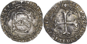 Italien-Siena
Republik Grosso da 5 soldi o.J, (um 1404/1423) Biaggi 2558 var. CNI 167 Montagano 514/8 2.42 g. Leichte Belagreste, sehr schön+