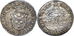 Italien-Toskana
Cosimo I. Medici 1537-1574 Giulio o.J. Siena Madonna über der Stadtansicht von Siena Montagano 579 (R3) CNI 25 Sehr selten. Vorzüglic...