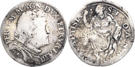 Italien-Toskana
Ferdinando I. de Medici 1587-1609 Testone 1590, Florenz Johannes der Täufer Montagano 228/3 CNI 71 Schön-sehr schön