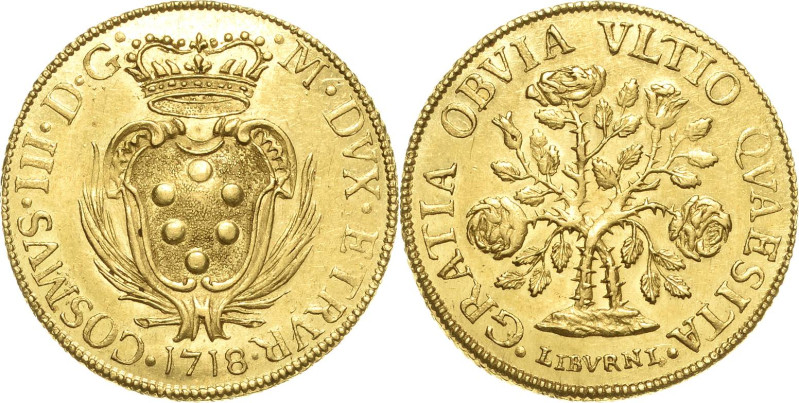 Italien-Toskana
Cosimo III. von Medici 1670-1723 Pezza della rosa 1714, Livorno...