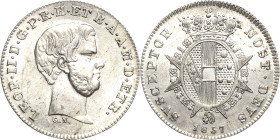 Italien-Toskana
Leopold II. 1824-1859 1/2 Paolo 1857, Florenz Montenegro 368 Montagano 459/2 Pagani 160 CNI 3 Prachtexemplar. Fast Stempelglanz/Stemp...