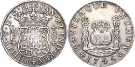 Mexiko
Philipp V. 1700-1746 8 Reales 1746, Mo/MF-Mexico City KM 103 Cayon 8828 Fast vorzüglich