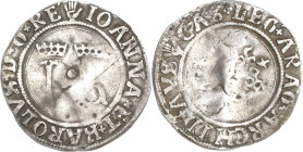 Niederlande-Spanische Niederlande
Karl V. und Johanna 1506-1555 1/2 Real d'argent o.J. (1517), Hand-Antwerpen Gelder/Hoc 204.1 Sehr selten. Leicht ge...