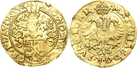 Niederlande-Deventer, Stadt
 Goldgulden o.J. (1612/1619). Mit Titel Matthias Delmonte 1083 (R1) Friedberg 24 GOLD. 2.97 g. Fassungsspuren, sehr schön...