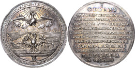 Polen-Danzig
Stadt Silbermedaille 1654 (J. Höhn) Auf die 200-Jahrfeier der Loslösung der Stadt Danzig von der Ordensherrschaft. Der preußische Adler ...