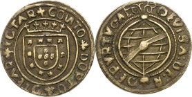 Portugal
Manuel I. 1495-1521 Messingrechenpfennig o.J. Wappenschild, CONTVDO PTO UTEAR ECOTAR / Weltkugel, DEVISA: DE: R DE: P.VRTVGAL. 30 mm, 9,88 g...