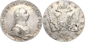 Russland
Peter III. 1762 Rubel 1762, SPB/IK-St. Petersburg Bitkin 11 Davenport 1682 Selten. Revers kl. Schrötlingsfehler, vorzüglich