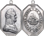 Russland
Alexander I. 1801-1825 Oktogonale, versilberte Zinnmedaille 1806 (wohl spätere Prägung) (V. Besrodnoy / C. Leberecht) Auszeichnung für die T...