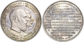 Russland
Alexander III. 1881-1894 Silbermedaille 1894 (unsigniert) Abschluss des deutsch-russischen Handelsvertrages. Die Köpfe Alexanders III. und W...