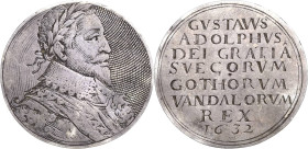 Schweden
Gustav II. Adolf 1611-1632 Gravierte Silbermedaille nach Niello Art o.J. Brustbild nach rechts / 8 Zeilen Schrift. 24,5 mm, 1,87 g Hildebran...