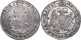 Habsburg
Rudolf II. 1576-1612 Taler 1591, KB-Kremnitz Voglhuber 100/III Davenport 8066 Huszar 1030 Sehr seltenes und attraktives Exemplar mit feiner ...