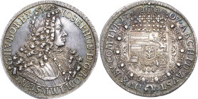 Habsburg
Josef I. 1705-1711 Taler 1707, Hall Voglhuber 245/I Davenport 1018 M./T. 810 Prachtvolles Exemplar mit feiner Patina. Prägefrisch