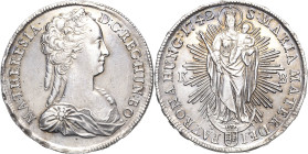 Habsburg
Maria Theresia 1740-1780 Taler 1742, KB-Kremnitz Voglhuber 276/I Davenport 1125 Eypeltauer 241 Huszar 1667 Vorzüglich+