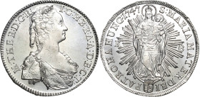 Habsburg
Maria Theresia 1740-1780 Taler 1747, KB-Kremnitz Voglhuber 276/I Davenport 1125 Eypeltauer 241 Huszar 1667 Prachtexemplar. Revers leicht jus...