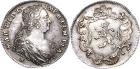 Habsburg
Maria Theresia 1740-1780 Silberjeton o.J. (1753) (N. Heylbrouck) Propstei von Saint-Donatien in Brügge. Brustbild nach rechts / Wappen des P...