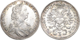 Habsburg
Maria Theresia 1740-1780 3 Kreuzer 1764, Hall Eypeltauer 138 M./T. 1182 Prachtexemplar. Vorzüglich-Prägefrisch/Prägefrisch