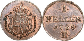 Habsburg
Josef II. 1764-1790 Heller 1788, H-Günzburg Herinek 458 Prachtvolles Exemplar. Vorzüglich-Prägefrisch