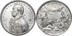 Habsburg
Leopold II. 1790-1792 Zinnmedaille mit Kupferstift 1790 (Reich) Auf seine deutsche Krönung in Frankfurt an Main. Brustbild nach links / Dem ...