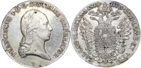 Kaiserreich Österreich
Franz I. 1804-1835 Taler 1818, V-Venedig Davenport 7 Kahnt 338 Jaeger 190 Rv. Kl. Kratzer, sehr schön/fast vorzüglich
