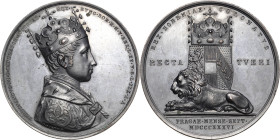 Kaiserreich Österreich
Ferdinand I. 1835-1848 Bronzemedaille 1836 (J. D. Boehm) Auf die böhmische Krönung in Prag. Brustbild Ferdinands nach rechts m...