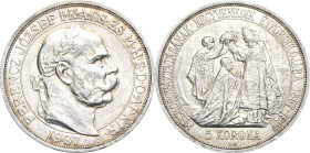 Kaiserreich Österreich
Franz Joseph I. 1848-1916 5 Kronen 1907, KB-Kremnitz Jaeger 416 Fast vorzüglich