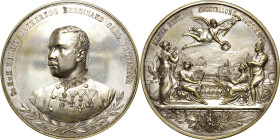 Kaiserreich Österreich
Erzherzog Franz Ferdinand 1863-1914 Versilberte Bronzemedaille 1903 (unsigniert) Auf die Allgemeine Deutsche Ausstellung in Au...