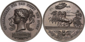 Medaillen
 Bronzemedaille o.J. (1873). Gründung der Gesellschaft für Bad Kunst und Sport "Arethusa". Kopf der Arethusa zwischen zwei Fischen nach lin...