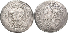 Brandenburg, Markgrafschaft
Friedrich II. 1440-1470 Groschen o.J. Havelberg Bahrfeldt 37 i Neumann 2.1 c Tewes BBN 8, IV. Nr. 10 2.47 g. Leichte Präg...