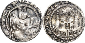 Köln
Philipp von Heinsberg 1167-1191 Denar (um 1180), Köln Auf Faltstuhl sitzender Erzbischof mit Krummstab und Buch, HITARC-IEPICOPV / Dreitürmiges ...