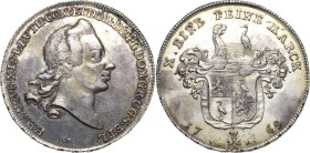 Reuss-Ältere Linie - Obergreiz
Heinrich XI. 1723-1800 Taler 1769, ICK-Saalfeld Mit Signatur ST (Stockmar). 1. Taler nach erfolgtem Anfall von Untergr...