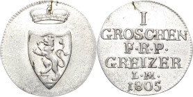 Reuss-Ältere Linie - Obergreiz
Heinrich XIII. 1800-1817 Groschen 1805, Saalfeld AKS 6 Jaeger 35 Kl. Schrötlingsfehler am Rand, vorzüglich+
