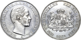 Reuss-Jüngere Linie - Schleiz
Heinrich LXVII. 1854-1867 Taler 1862, A-Berlin AKS 36 Jaeger 133 Kahnt 408 Davenport 802 Vom Erstabschlag. Kl. Kratzer,...