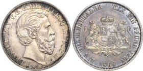 Reuss-Jüngere Linie - Schleiz
Heinrich XIV. 1867-1913 Taler 1868, A-Berlin AKS 41 Jaeger 136 Kahnt 409 Davenport 803 Kl. Kratzer, vorzüglich