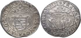 Sachsen-Mittel-Weimar 1603-1640
Johann Ernst und seine 6 Brüder 1619-1622 Kipper - Sechsbätzner 1621, GA-Weimar Balkenschild, darüber Reichsapfel, MO...