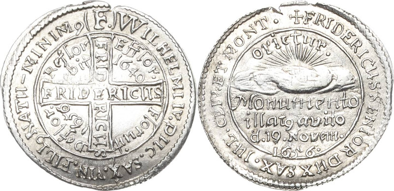 Sachsen-Neu-Weimar 1641-1728
Wilhelm 1641-1662 Groschen 1656, o. Mzz.-Weimar Au...
