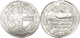 Sachsen-Neu-Weimar 1641-1728
Wilhelm 1641-1662 Groschen 1656, o. Mzz.-Weimar Auf den Tod seines Sohnes Friedrich Koppe 334 Slg. Merseburger 3908 Slg....