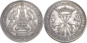 Sachsen-Neu-Weimar 1641-1728
Wilhelm 1641-1662 Taler 1662, o. Mzz.-Weimar Auf seinen Tod. FRATRUM INTER SE CONCORDIA QUOVIS MURO FIRMIUS MUNIMENTUM (...