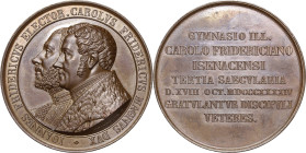 Sachsen-Weimar-Eisenach
Carl Friedrich 1828-1853 Bronzemedaille 1844 (F. Helfricht) 300 Jahre Gymnasium Eisenach. Brustbilder von Johann Friedrich un...