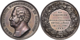 Sachsen-Weimar-Eisenach
Carl Friedrich 1828-1853 Bronzemedaille 1853 (Bubert/Loos) Huldigung der Gemeinden des eisenachischen Unterlandes zum 25-jähr...