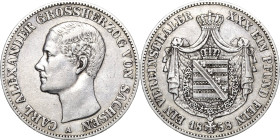 Sachsen-Weimar-Eisenach
Karl Alexander 1853-1901 Taler 1858, A-Berlin AKS 33 Jaeger 535 Kahnt 516 Davenport 847 Sehr schön