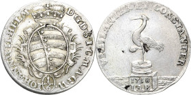 Sachsen-Eisenach
Johann Wilhelm 1698-1729 1/6 Taler 1718, IAB-Eisenach Slg. Merseburger 4092 Slg. Seitz 4624 Kl. Schrötlingsfehler, sehr schön-vorzüg...