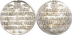 Sachsen-Gotha (Gotha-Altenburg)
Ernst der Fromme 1640-1675 Groschen 1650, IB-Gotha Auf den Westfälischen Frieden Steguweit 4 Slg. Merseburger 3040 Kl...
