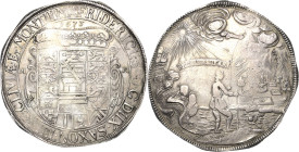 Sachsen-Gotha (Gotha-Altenburg)
Friedrich I. 1675-1691 Taler 1673, MR und gekreuzte Zainhaken-Saalfeld Auf die Übernahme der Regierung im Fürtentum A...
