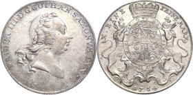 Sachsen-Gotha (Gotha-Altenburg)
Friedrich III. 1732-1772 Taler 1764, Kranich-Gotha Steguweit 261 Schnee 530 Davenport 2722 Fast vorzüglich