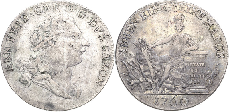 Sachsen-Hildburghausen
Ernst Friedrich III. Carl 1745-1780 Taler 1760, o.Mzz.-H...