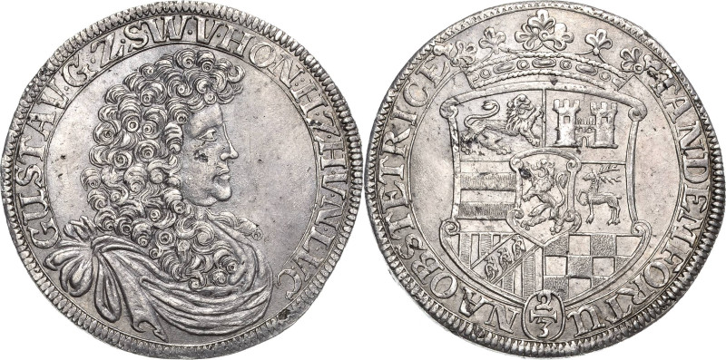 Sayn-Wittgenstein-Hohenstein
Gustav 1657-1701 2/3 Taler o.J., unbestimmte Münzs...